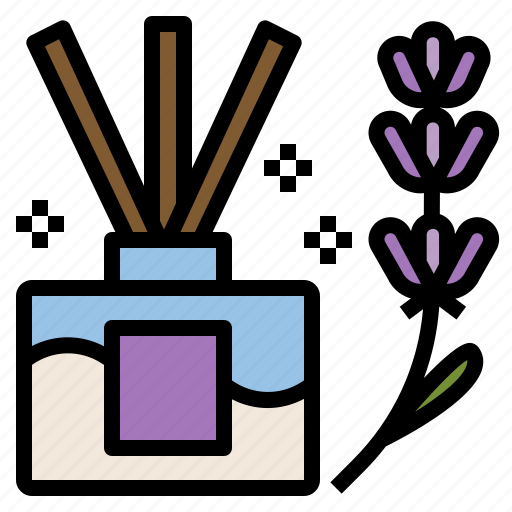 Aromatherapy, diffuser, lavender, reed, relax, scent, sleeping icon - Download on Iconfinder