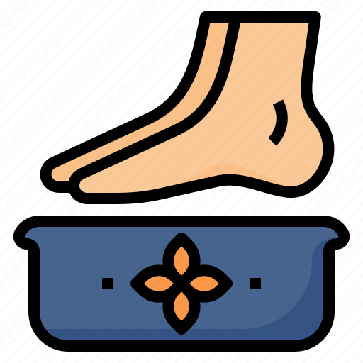 Aroma, bath, foot, relaxing, spa icon - Download on Iconfinder
