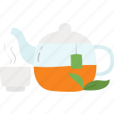 tea, hot, drink, green, pot, spa