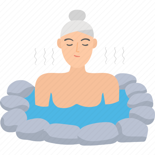 Onsen, hot, spa, relaxing, japanese icon - Download on Iconfinder