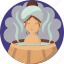bath, hot, sauna, spa, steam, treatment, tub 