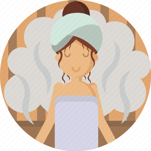 Beauty, hot, relaxing, sauna, spa, steam, woman icon - Download on Iconfinder