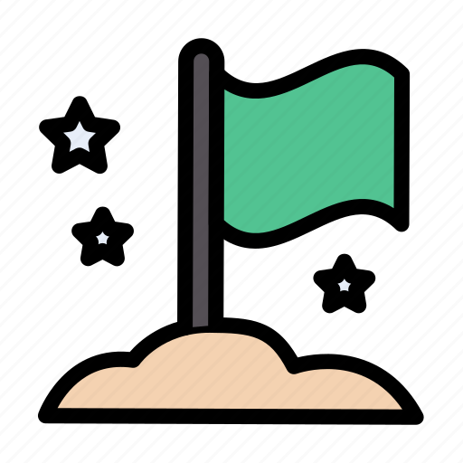Flag, marker, moon, space, star icon - Download on Iconfinder