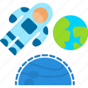 astronaut, future, planet, rocket, science, space