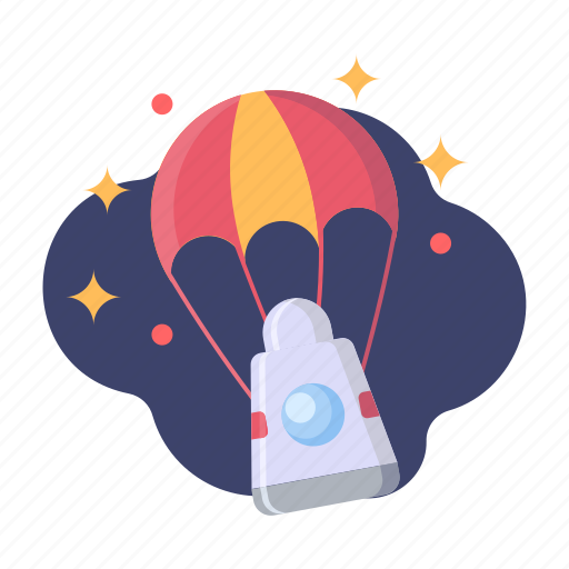 Galaxy, parachute, space, apollo, astronomy icon - Download on Iconfinder