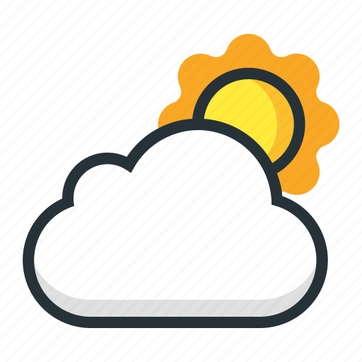 Cloudy, day, sky, sun, weather icon - Download on Iconfinder