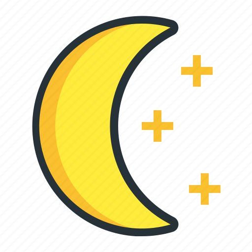 Cloud, crescent, moon, night, weather icon - Download on Iconfinder