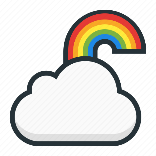 Download Cloud Computing Forecast Rainbow Weather Icon Download On Iconfinder
