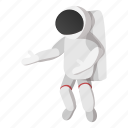 astronaut, cartoon, cosmonaut, science, space, spaceman, technology