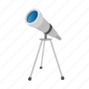 astronomy, cartoon, discovery, lens, science, spyglass, telescope