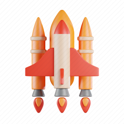 Spaceshuttle, space, science, launch, spacecraft, technology, rocket 3D illustration - Download on Iconfinder