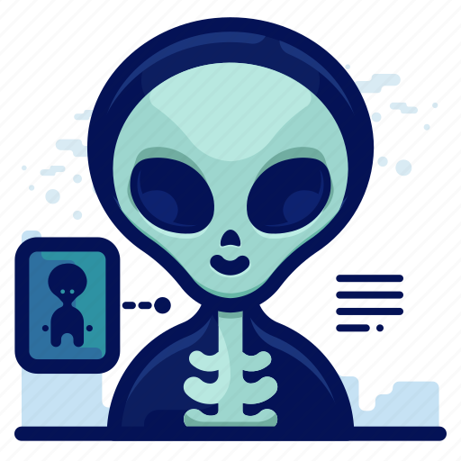 Alien, biology, exploration, skeleton, space, travel icon - Download on Iconfinder