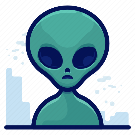 Alien, emoji, emoticon, exploration, sad, space, travel icon - Download on Iconfinder