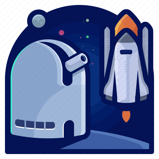 Exploration, rocket, ship, space, telescope, travel, vehicle icon - Download on Iconfinder