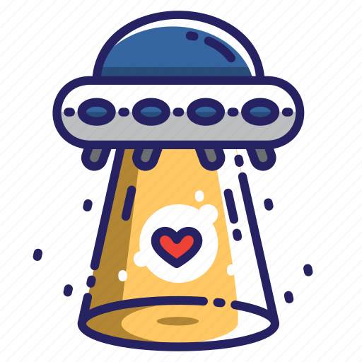 Alien, spaceship, spacecraft, ufo, heart icon - Download on Iconfinder