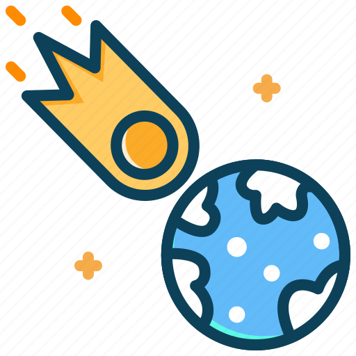 Asteroid, astronomy, comet, meteor, space icon - Download on Iconfinder