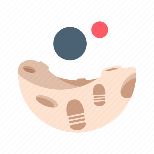 Crater, footprint, moon surface, planet, space icon - Download on Iconfinder
