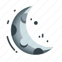 moon, night, crescent, moonlight, space