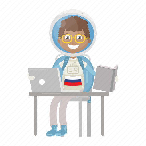 Astronaut, astronomy, computer, spaceman, working icon - Download on Iconfinder