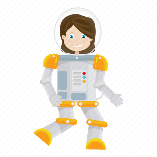 Astronaut, cartoon, girl, kid, suit icon - Download on Iconfinder
