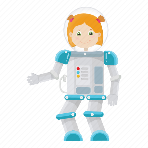 Astronaut, girl, kid, suit icon - Download on Iconfinder