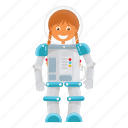 astronaut, girl, kid, suit 