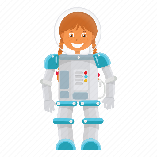 Astronaut, girl, kid, suit icon - Download on Iconfinder