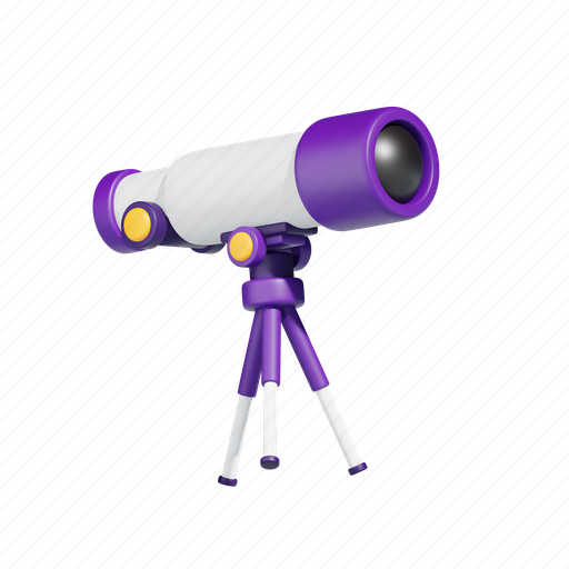 Telescope, space, astronomy 3D illustration - Download on Iconfinder