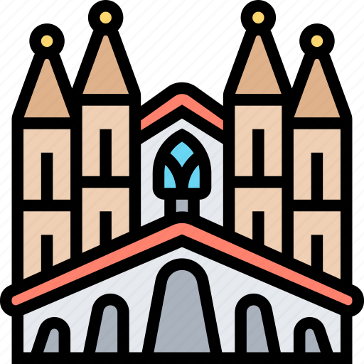 Sagrada, familia, cathedral, barcelona, landmark icon - Download on Iconfinder