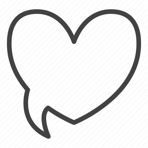 Bubble, heart, love, speech, talk icon - Download on Iconfinder