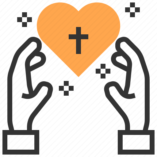 Christian, cross, easter, gestures, prayer, religion, religious icon - Download on Iconfinder