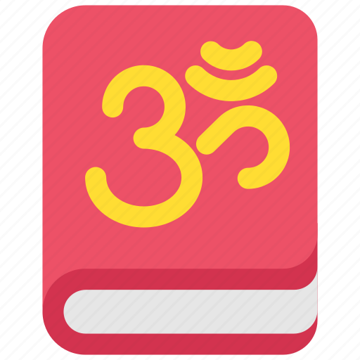Book, faith, hinduism, holy, om, religious, spiritual icon - Download on Iconfinder