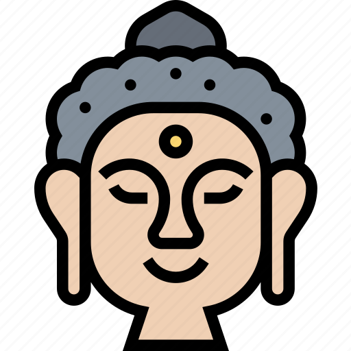 Buddha, head, statue, buddhism, religious icon - Download on Iconfinder