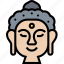 buddha, head, statue, buddhism, religious 