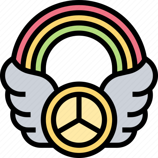 Peace, pacifist, antiwar, unity, badge icon - Download on Iconfinder