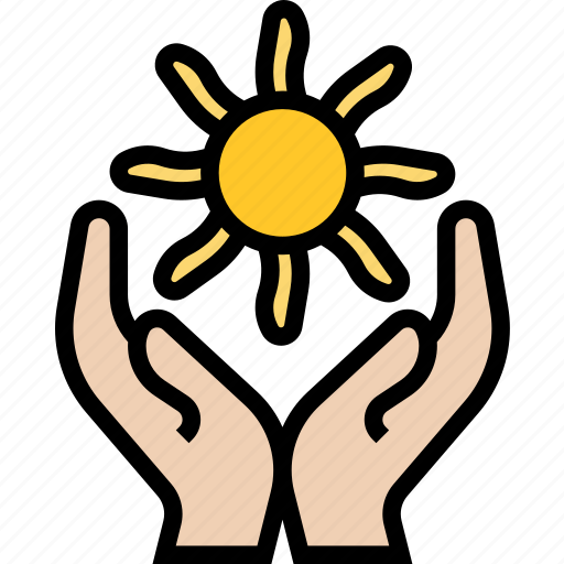 Sun, hand, faith, nature, peace icon - Download on Iconfinder