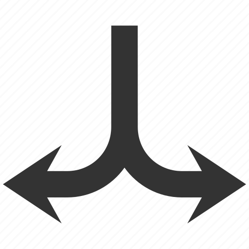 Arrow, divide, junction, left right, navigation, separate, split arrows icon - Download on Iconfinder