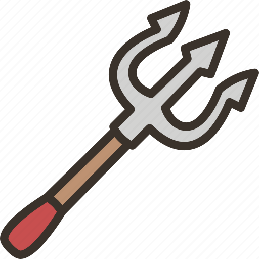 Pitchfork, trident, spear, weapon, sharp icon - Download on Iconfinder