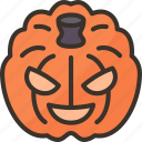pumpkin, carved, halloween, spooky, decor