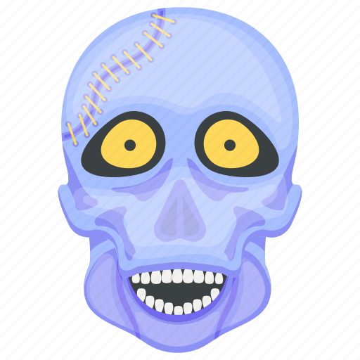 Creepy skull, ghost, halloween skull, skull face, spooky skull icon - Download on Iconfinder