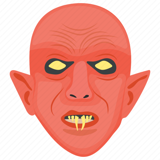 Angry demon, creepy creature, devil, evil spirit, horned demon icon - Download on Iconfinder