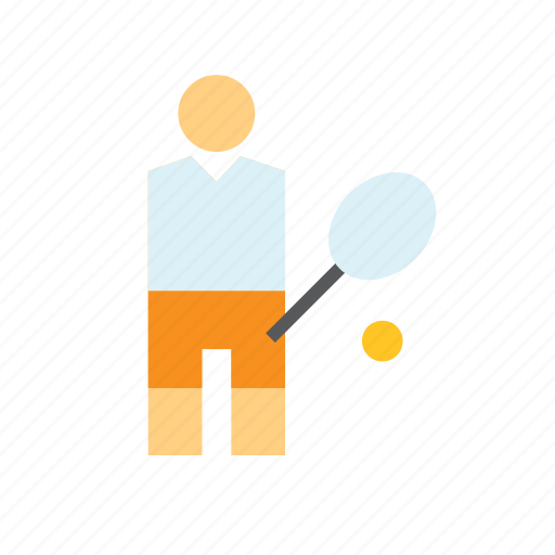 Man, people, sport, sports, player, racket, tennis icon - Download on Iconfinder