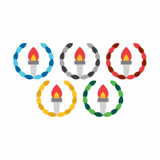 Flag, games, olympic, olympics, rings, torch, wreath icon - Download on Iconfinder