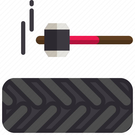 Tire, hammer, crossfit, fitness, sports, exercise icon - Download on Iconfinder
