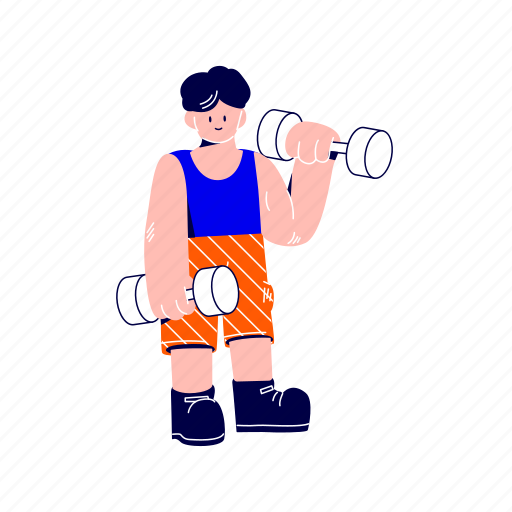 Lifting, dumbbells, gym, sport, fitness, exercise, weight illustration - Download on Iconfinder