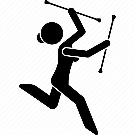 Sport, baton twirling, gymnastic, gymnast, twirl, dance, dancer icon - Download on Iconfinder