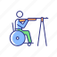 wheelchair shooting, hitting target, disabled sportsman, adaptive sport 