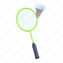 badminton, racket, shuttlecock, sport, equipment, illustration, play 
