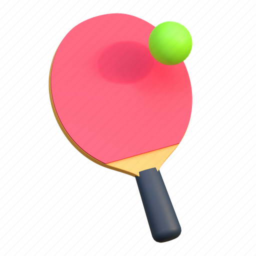 Tennis, table, bat, racket, sport, equipment, illustration 3D illustration - Download on Iconfinder