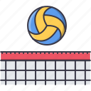ball, equipment, game, grid, sport, training, volleyball